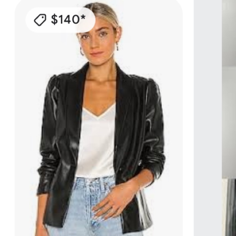 NWT‎ Cupcakes and cashmere Fallon Vegan Leather Blazer